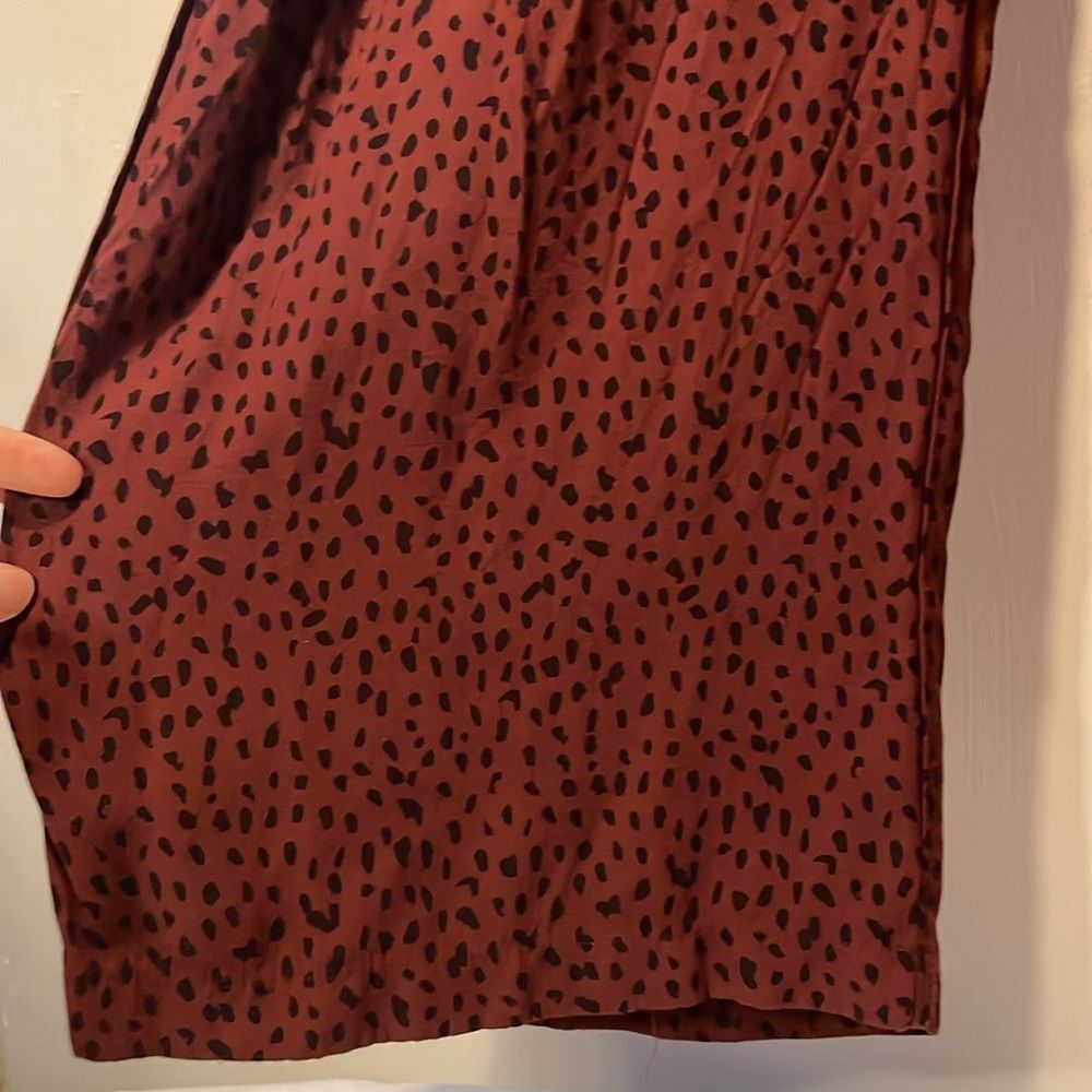 Rails- “Jet Rust Spotted” Wide Leg Jumpsuit Waist Cinch w/ Belt- Size Medium - Picture 7 of 11